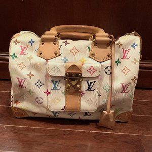 Louis Vuitton Multicolor Murakami White Speedy Bag